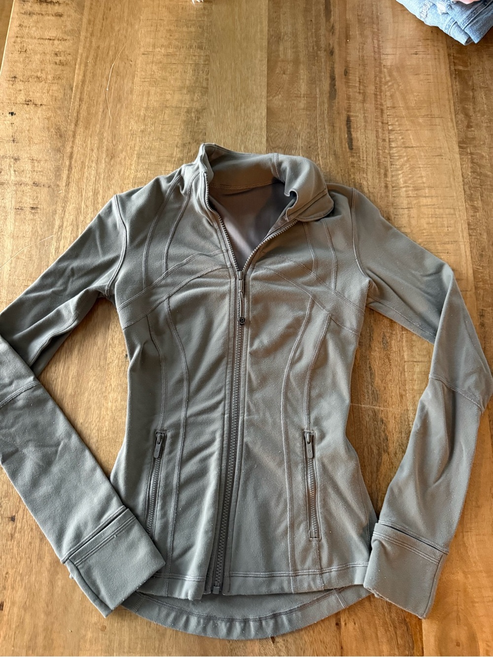 lululemon athletica Taupe Zip-Up Utility Jacket